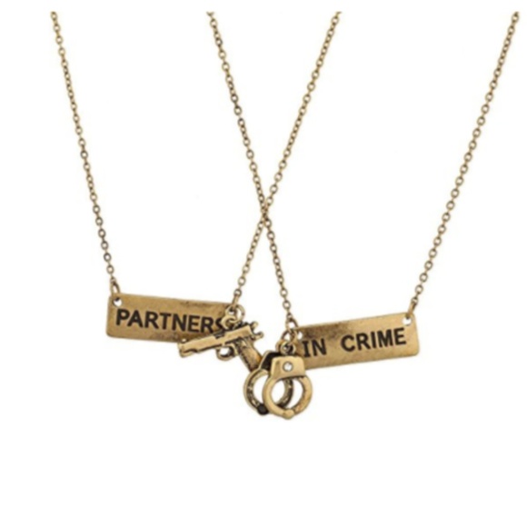 Partners in Crime Best Friend Necklaces - Picture 2 of 3